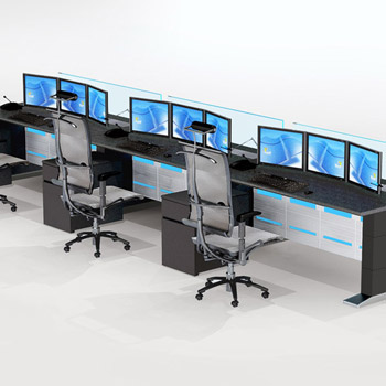 2聯(lián)平面式監(jiān)控控制臺(tái)定制